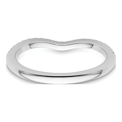 14K White Gold 1/5 ct tw Diamond Contoured Wedding Band – view 6