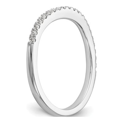 14K White Gold 1/5 ct tw Diamond Contoured Wedding Band – view 6