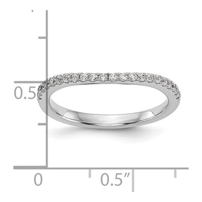 14K White Gold 1/5 ct tw Diamond Contoured Wedding Band – view 7
