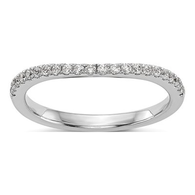 14K White Gold 1/5 ct tw Lab-Grown Diamond Wedding Band