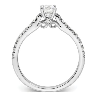 14K White Gold Diamond Engagement Ring Semi-Mount – view 3