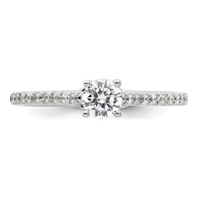 14K White Gold Diamond Engagement Ring Semi-Mount – view 5