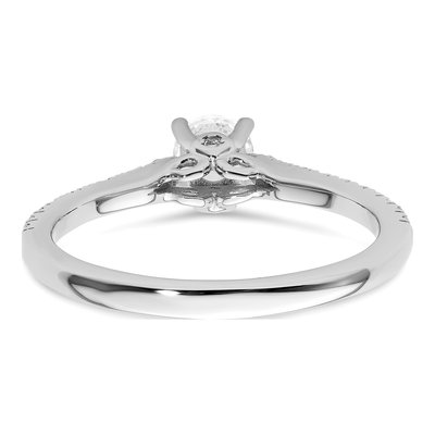 14K White Gold Diamond Engagement Ring Semi-Mount – view 6
