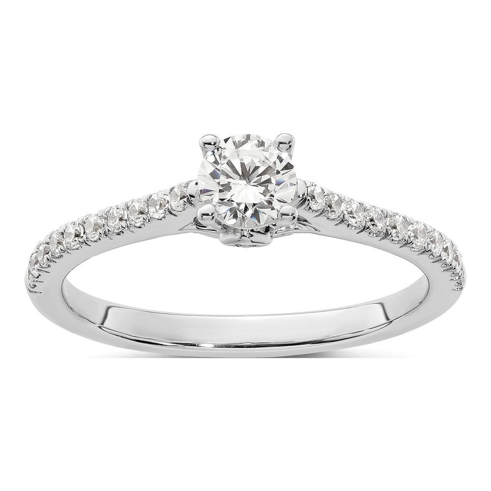 14K White Gold Diamond Semi-Mount Engagement Ring