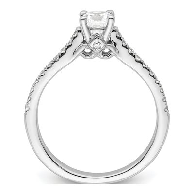14K White Gold Diamond Bridal Engagement Ring Semi-Mount – view 3