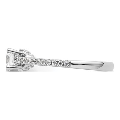 14K White Gold Diamond Bridal Engagement Ring Semi-Mount – view 4