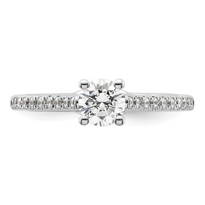 14K White Gold Diamond Bridal Engagement Ring Semi-Mount – view 5