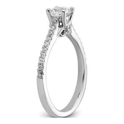 14K White Gold Diamond Bridal Engagement Ring Semi-Mount – view 7