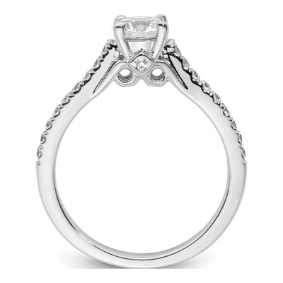 14K White Gold Diamond Engagement Ring Semi-Mount – view 3