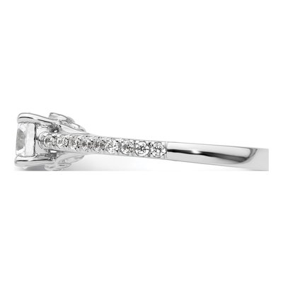 14K White Gold Diamond Engagement Ring Semi-Mount – view 4