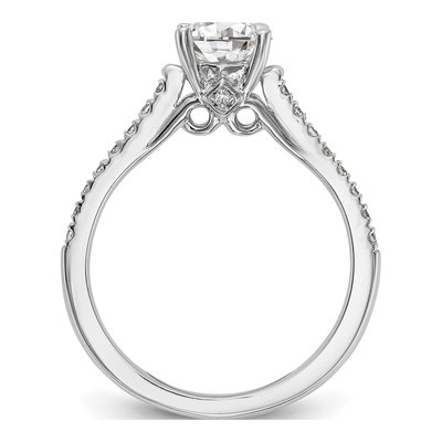 14K White Gold Diamond Engagement Ring Semi-Mount – view 2
