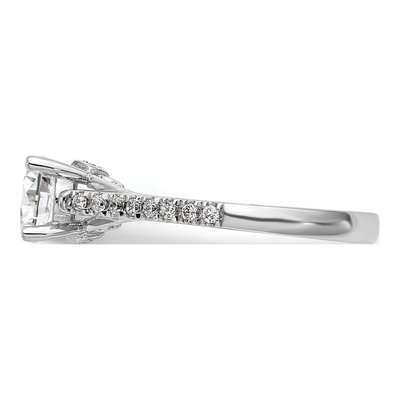 14K White Gold Diamond Engagement Ring Semi-Mount – view 3