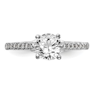 14K White Gold Diamond Engagement Ring Semi-Mount – view 4