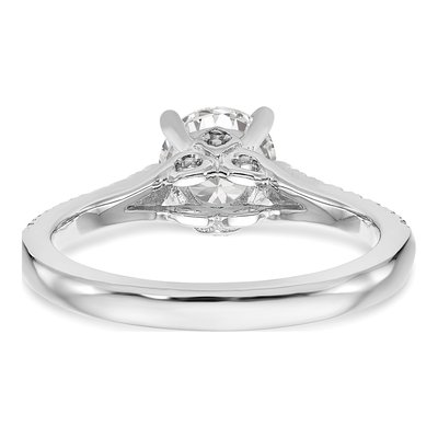 14K White Gold Diamond Engagement Ring Semi-Mount – view 5