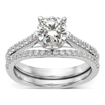 14K White Gold Diamond Engagement Ring Semi-Mount – view 7