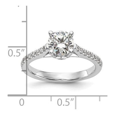 14K White Gold Diamond Engagement Ring Semi-Mount – view 8