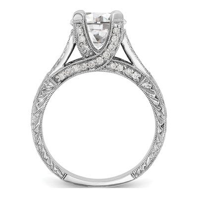 14K White Gold Diamond Engagement Ring Semi-Mount – view 2