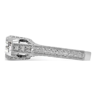 14K White Gold Diamond Engagement Ring Semi-Mount – view 3