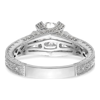 14K White Gold Diamond Engagement Ring Semi-Mount – view 5