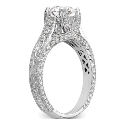 14K White Gold Diamond Engagement Ring Semi-Mount – view 6