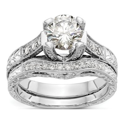 14K White Gold Diamond Engagement Ring Semi-Mount – view 7