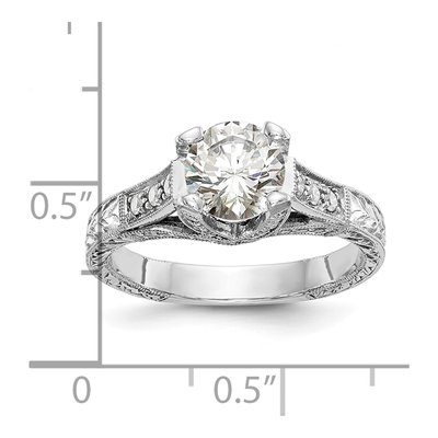 14K White Gold Diamond Engagement Ring Semi-Mount – view 8