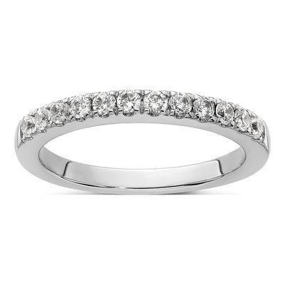 14K White Gold 1/2 ct tw Diamond Wedding Band