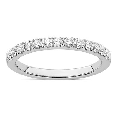 14K White Gold 1/2 ct tw Lab-Grown Diamond Wedding Band