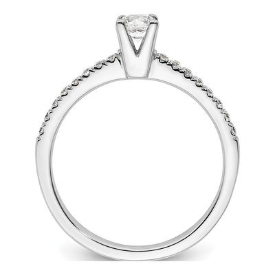 14K White Gold Diamond Engagement Ring Semi-Mount – view 3
