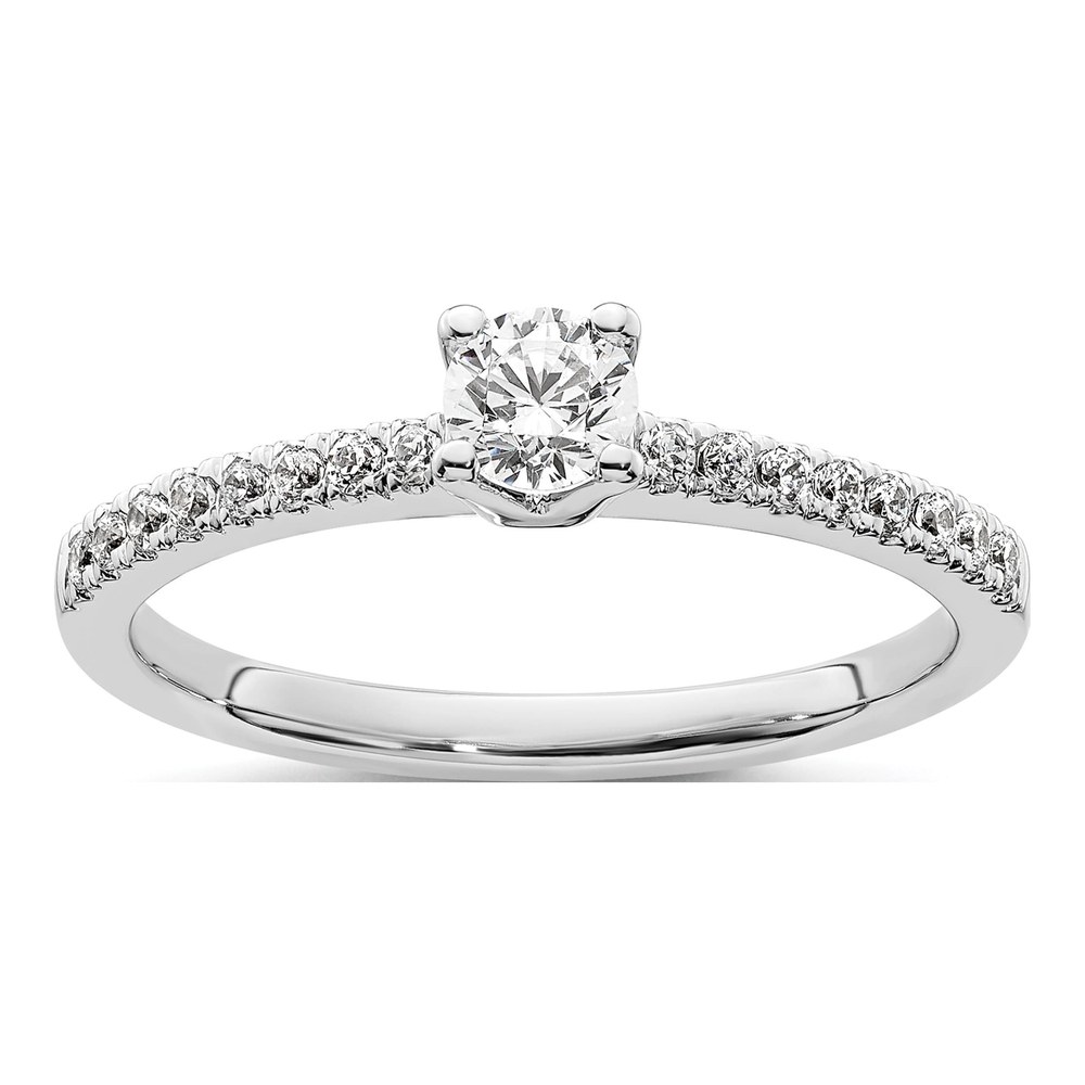14K White Gold Diamond Semi-Mount Engagement Ring