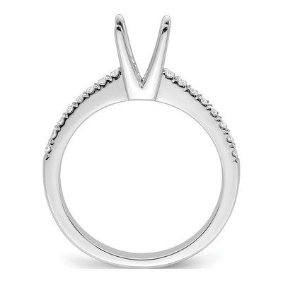 14K White Gold Diamond Engagement Ring Semi-Mount – view 3