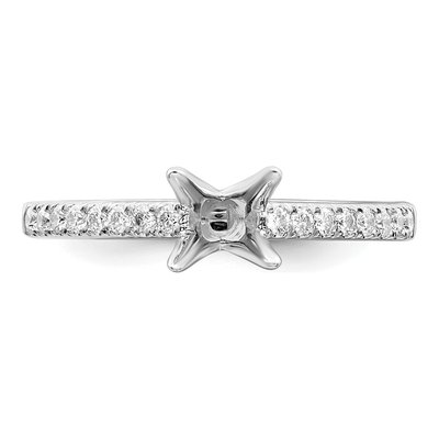 14K White Gold Diamond Engagement Ring Semi-Mount – view 6