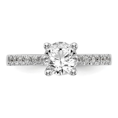 14K White Gold Diamond Engagement Ring Semi-Mount – view 5