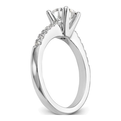 14K White Gold Diamond Engagement Ring Semi-Mount – view 7