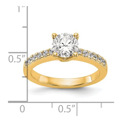 14K Yellow Gold Diamond Engagement Ring Semi-Mount – view 5