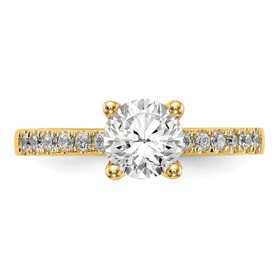 14K Yellow Gold Diamond Engagement Ring Semi-Mount – view 6
