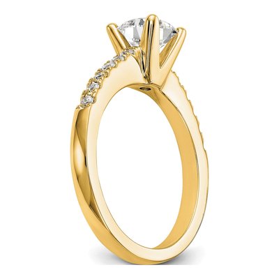 14K Yellow Gold Diamond Engagement Ring Semi-Mount – view 8