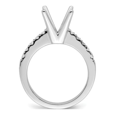 14K White Gold Diamond Engagement Ring Semi-Mount – view 2
