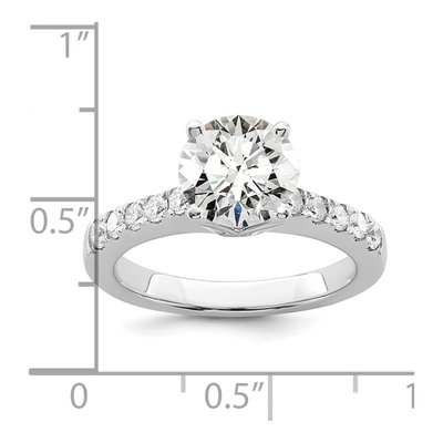 14K White Gold Diamond Engagement Ring Semi-Mount – view 7