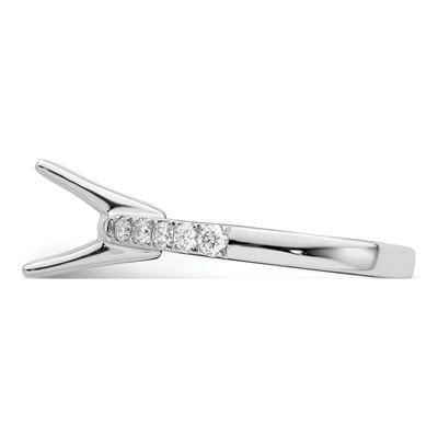 14K White Gold Lab-Grown Diamond Round Engagement Ring Semi-Mount – view 4