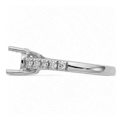 14K White Gold Ring Mounting – view 4