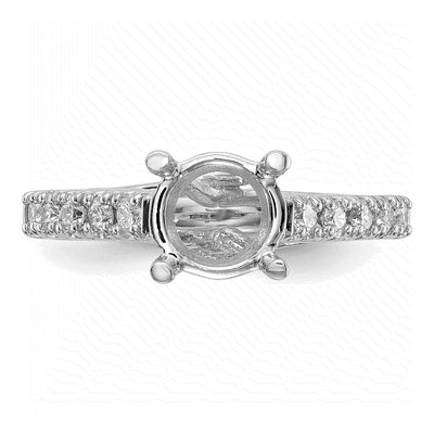 14K White Gold Ring Mounting – view 6