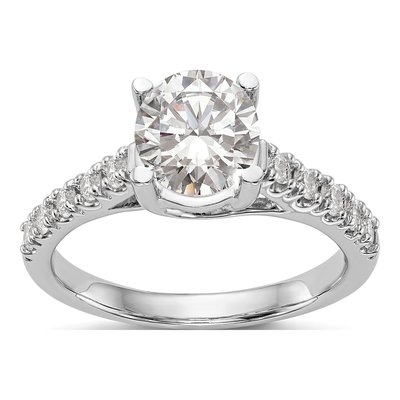 14K White Gold Ring Mounting