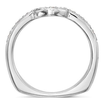 14K White Gold 1/8 ct tw Diamond Wedding Band – view 2