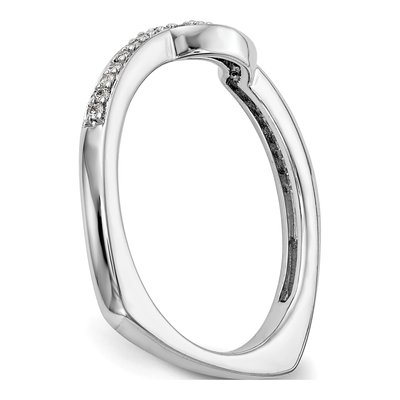 14K White Gold 1/8 ct tw Diamond Wedding Band – view 6