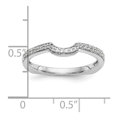 14K White Gold 1/8 ct tw Diamond Wedding Band – view 7
