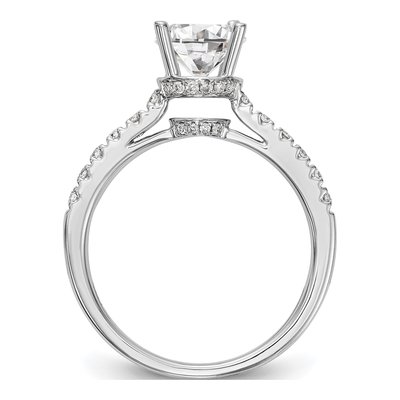 14K White Gold Engagement Ring Mounting – view 3