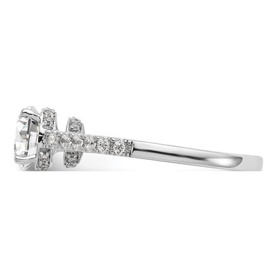 14K White Gold Engagement Ring Mounting – view 4