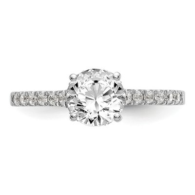 14K White Gold Engagement Ring Mounting – view 5