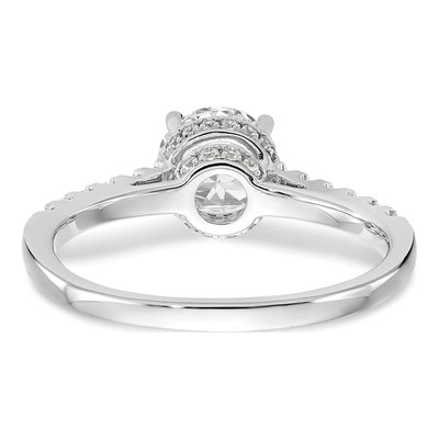 14K White Gold Engagement Ring Mounting – view 6